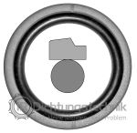 Kolbendichtung PS-11 12,0 x 7,1 x 2,2 mm PTFE-Bronze mit O-Ring 6,7 x 1,8 mm NBR 70 +/- 5 Shore A schwarz/black